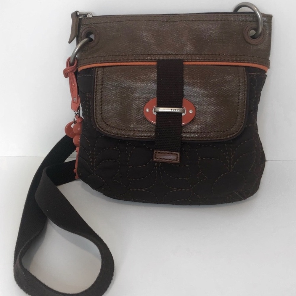 Fossil | Key-per Brown Quilted Crossbody